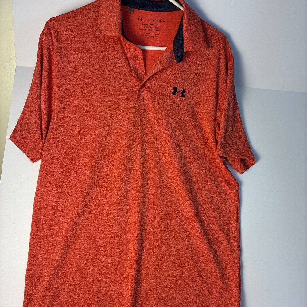 Under Armour The Playoff Polo Mens S Heathered Red Country Club Core Golf